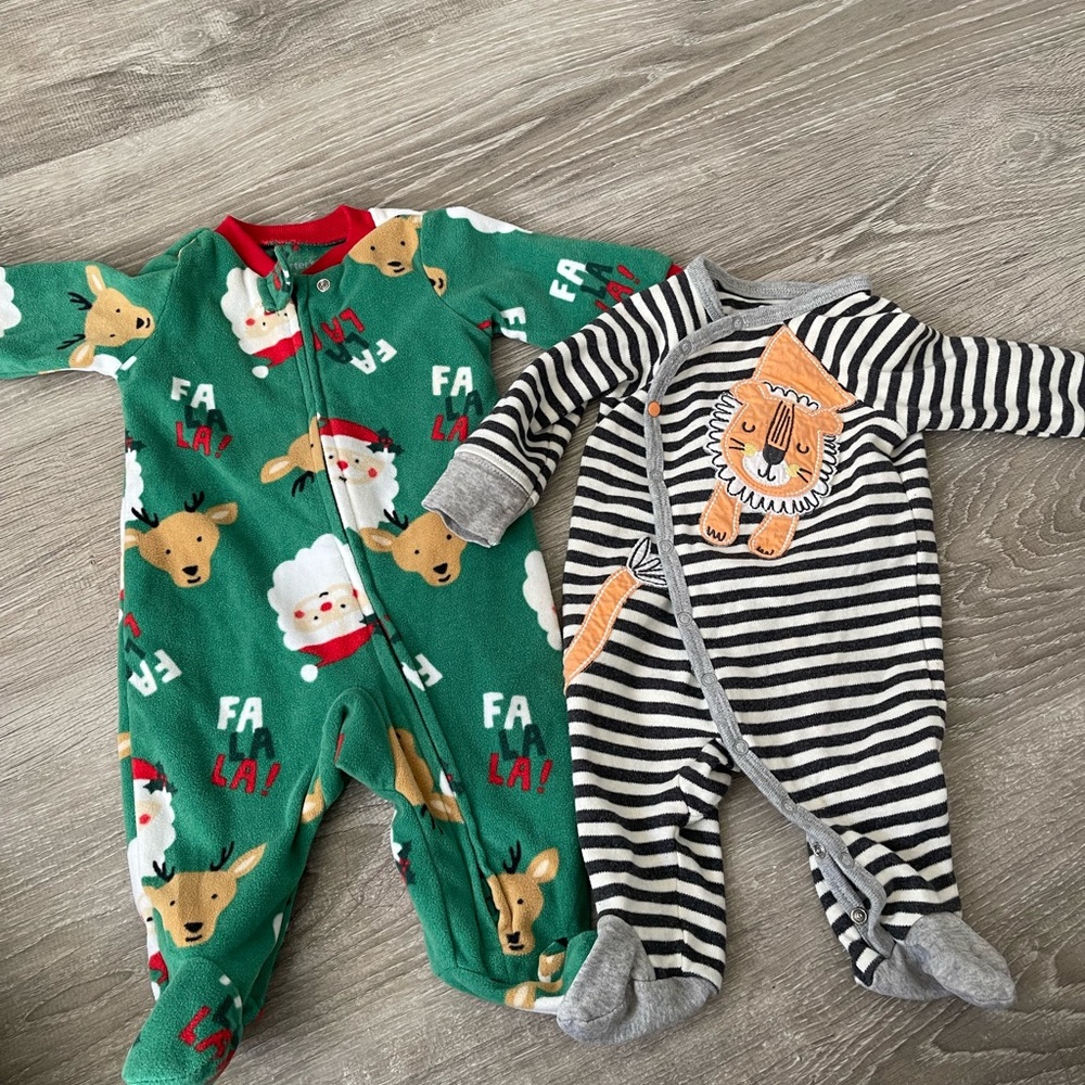 baby sleepers size 3 months pajamas